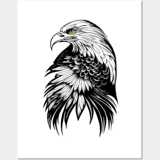 Eagle Wild Animal Nature Illustration Art Tattoo Posters and Art